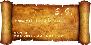 Somogyi Izidóra névjegykártya